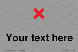 Custom plain background, red cross sign